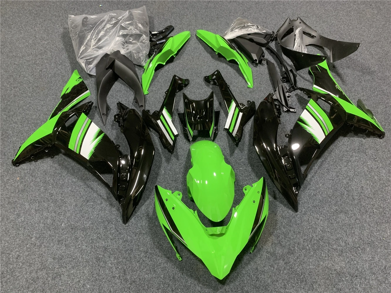 Motorrad Verkleidung Kit Geeignet für Kawasaki Ninja 650 17-19 Jahre EX650 ER6F 2017 2018 2019 Verkleidung Weiß Schwarz grün