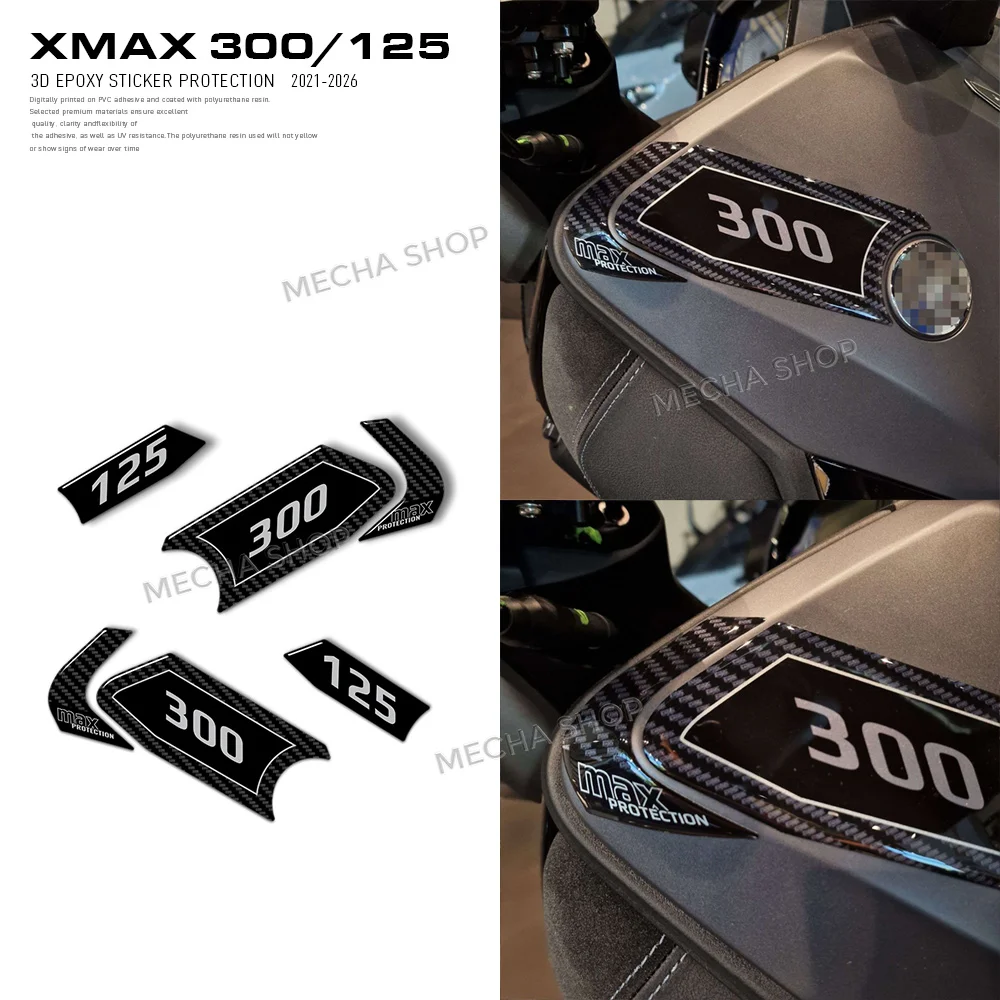 3D-Aufkleber für XMax 300 XMAX125 2023 2024 2025 2026 Seitenkit Roller-Aufkleber Verkleidungsschutz Image