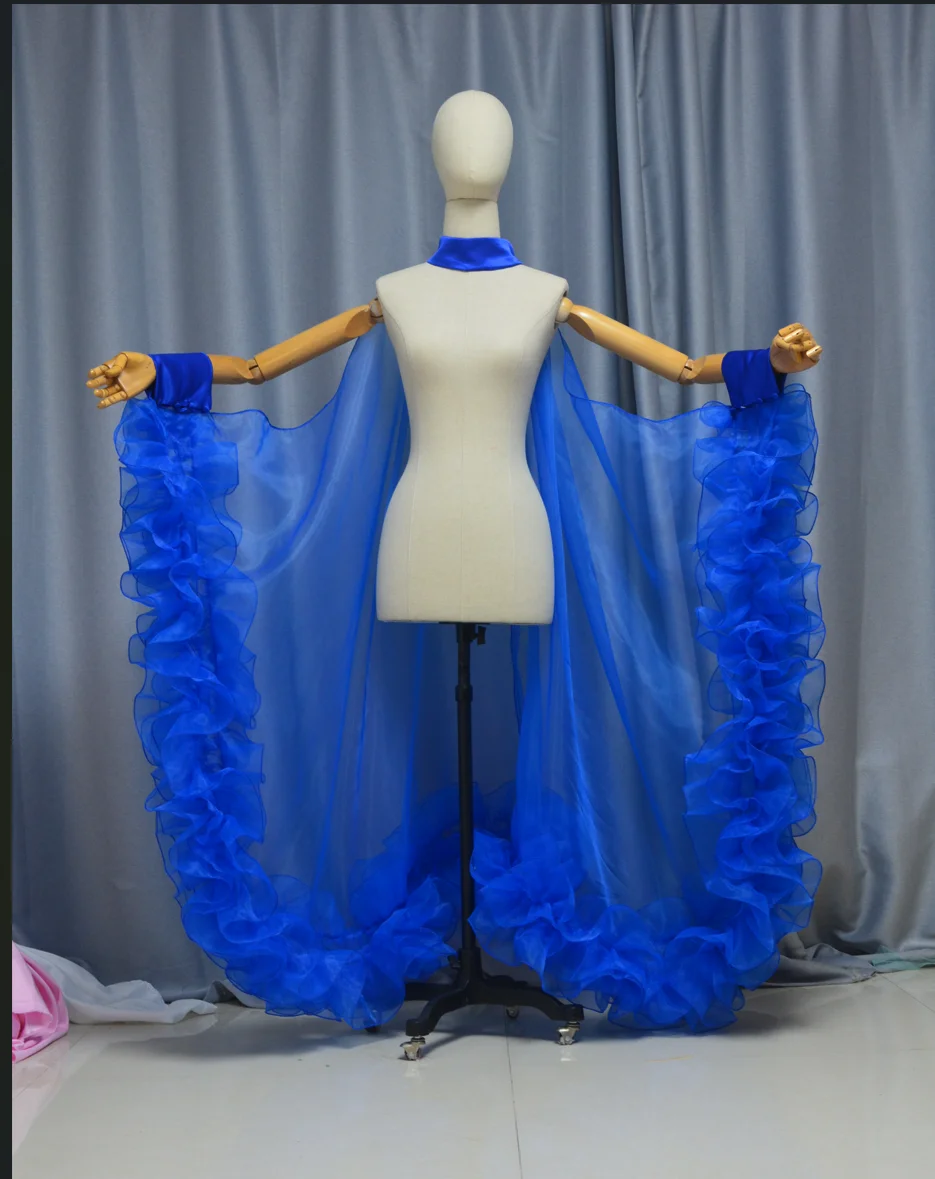 Organza Burlesque Coat of Glory Cabaret Wing Drag Cabaret Show Umhang Maßgeschneiderte Farbe