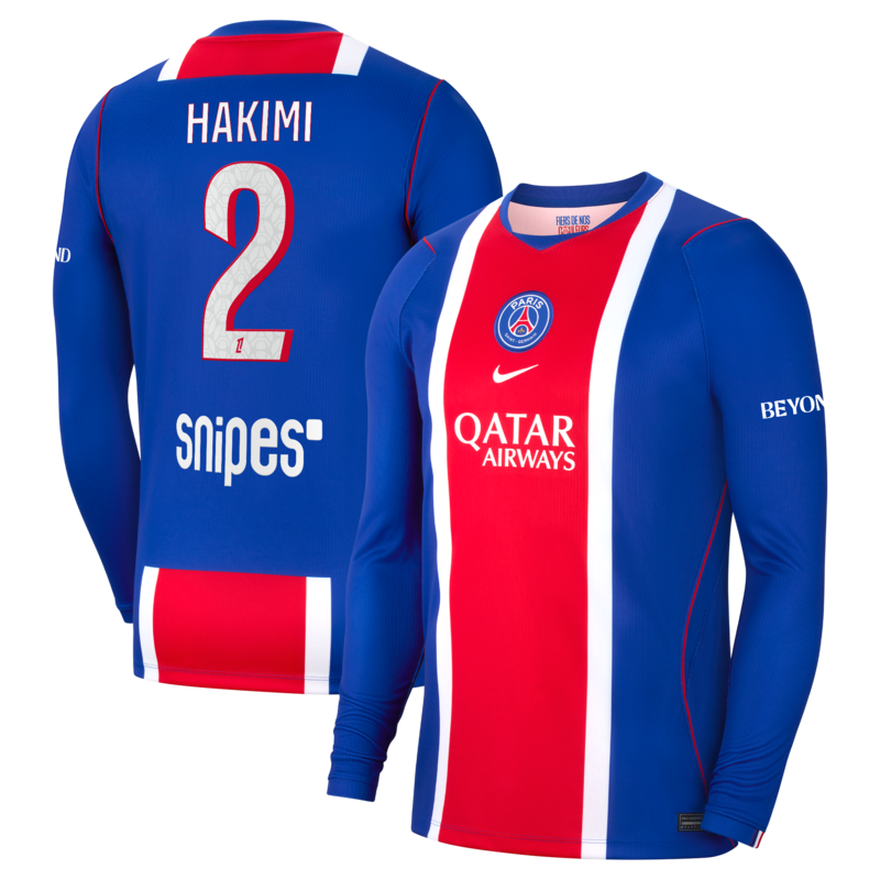 "PSG Nike Stadium Heimtrikot 2026-27 - Langarm mit Aufdruck Hakimi 2" Image