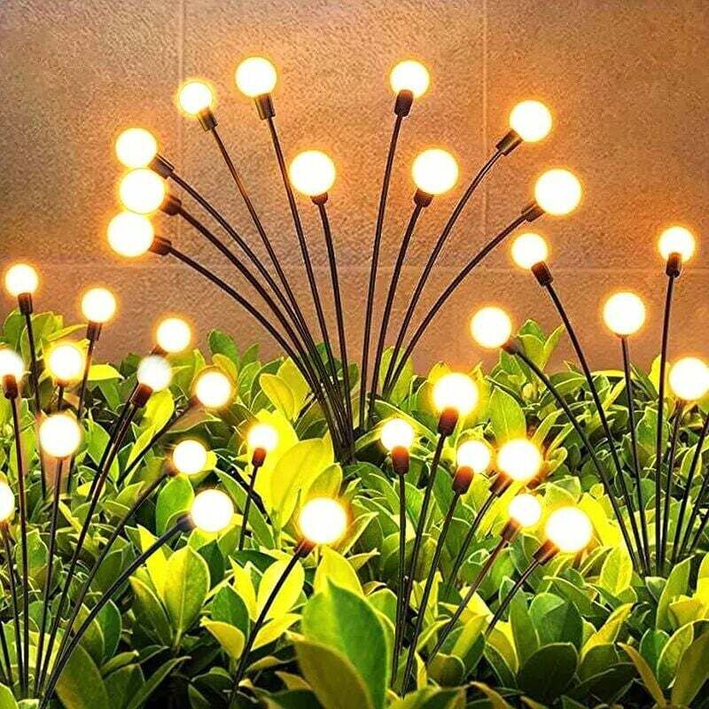 Confezione Da 10 Luci Solari A Led Da Giardino, Luci Solari Firefly, Luci Solari Decorative Per Esterni, Luce Solare Impermeabile Ip65 Per Esterni.