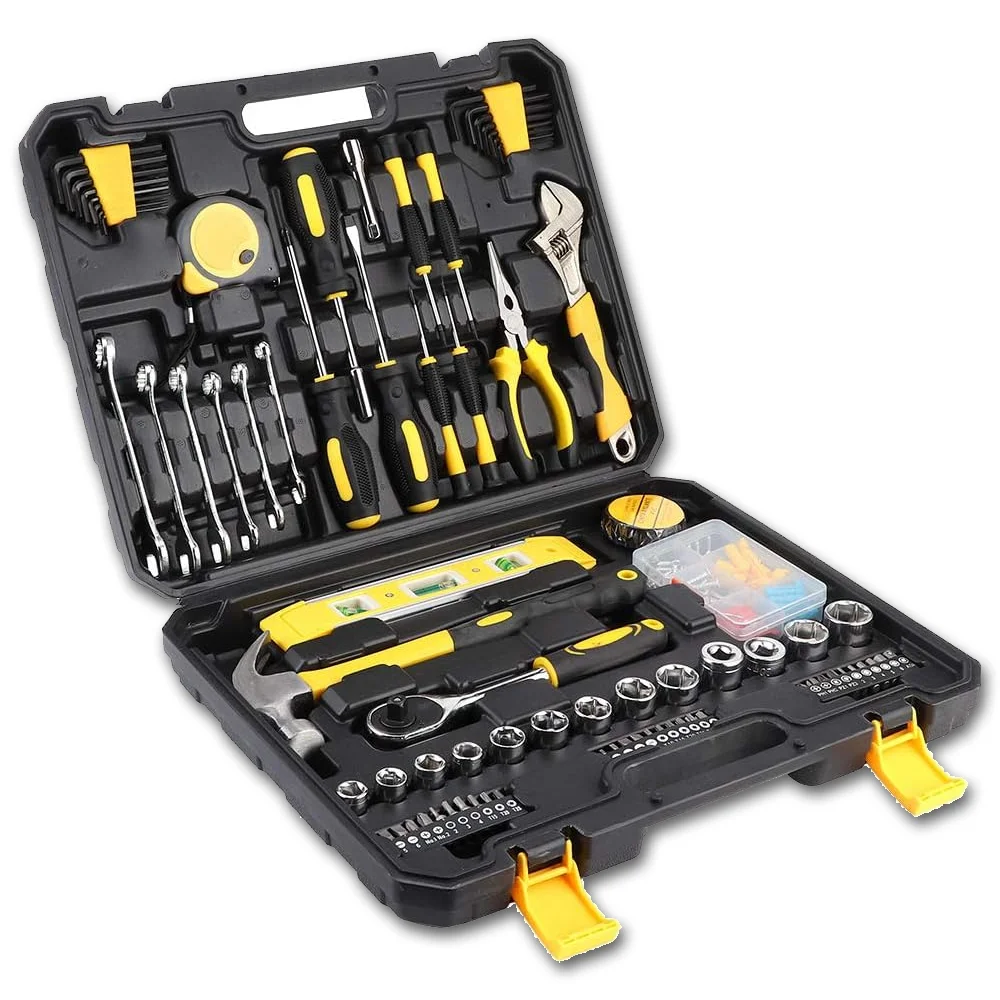 Ensemble de 140 outils de réparation automobile, ensemble combiné d'outils à main, ensemble d'outils multifonctions, kit d'outils de réparation et d'entretien automobile