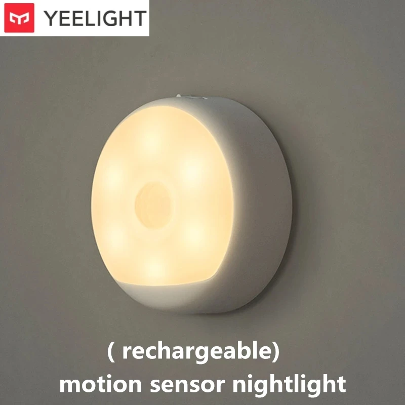 Yeelight LED-Nachtlicht, Bewegungsmelder-Licht, wiederaufladbar, integriertes Licht und Bewegungssensoren, geeignet für Schlafzimmer, Schrank, Flur