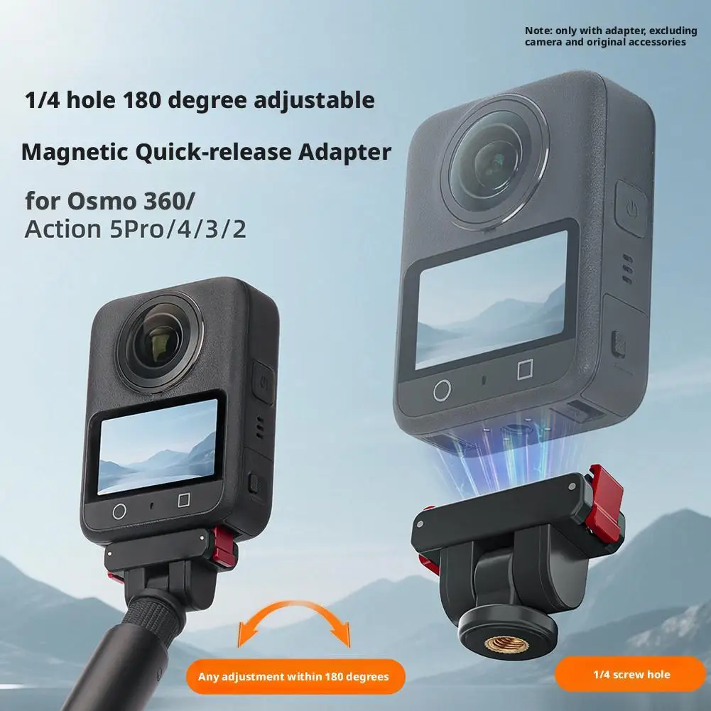 Für DJI Osmo 360, magnetische Schnellverschluss-Halterung, verstellbarer Rotationsadapter, Zubehör für Schnellschalter-Schießfach Image