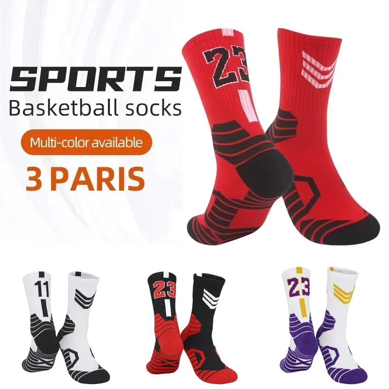 Elite Mid-kalb Basketball Socken Männer Unten Laufen Kinder Sport Männer Schweiß-saugfähigen Badminton lange socken Dacron Tasche sommer Image