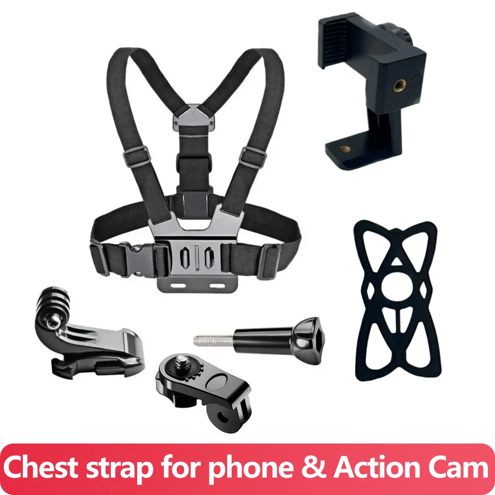 Brustgurt Telefonhalterung für iPhone Smartphone Gürtel Körperkabelbaum Halter für Gopro Hero 13 12 11 10 9 Insta360 Dji Action Kamera Image
