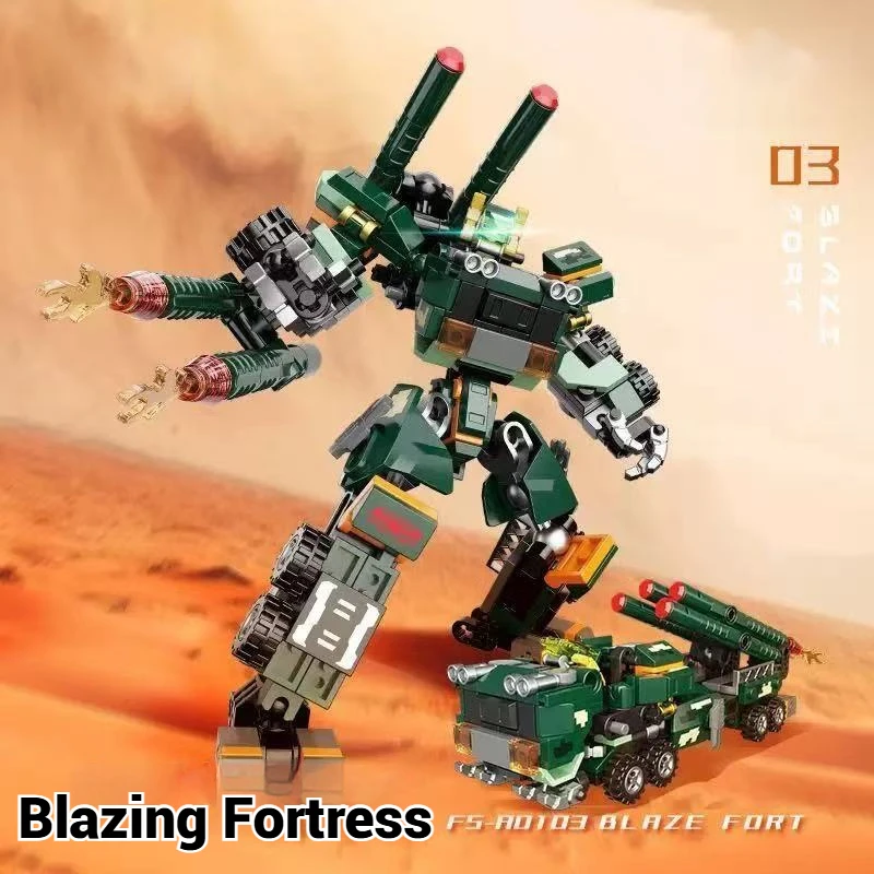 Transformierender Roboter, kreative Heimdekoration, Mecha-Modell, Montagespielzeug, Bausteine, Set, Kindergeburtstag, Spielzeug, Geschenk Image