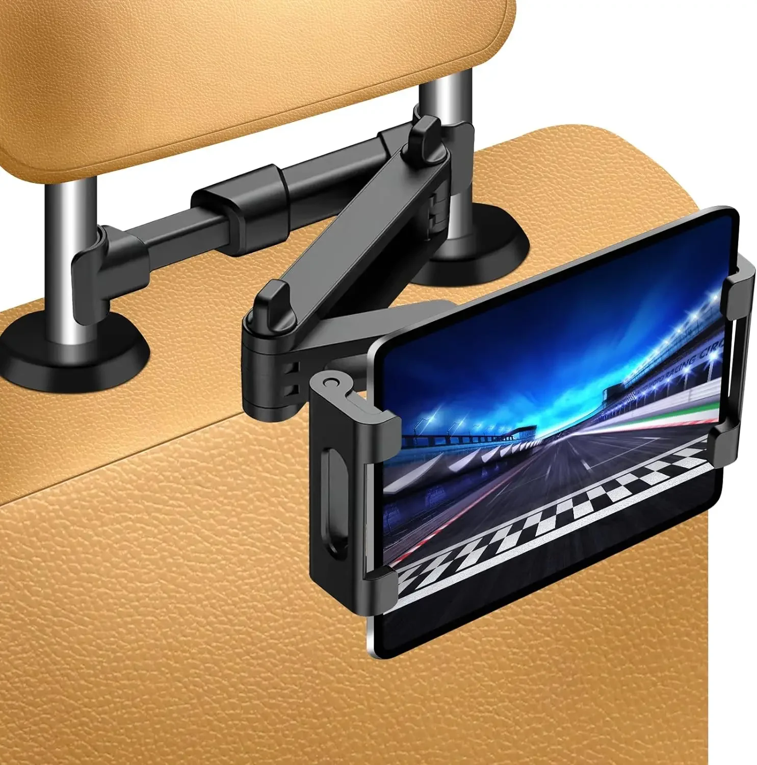 Tablet-Halterung für Auto, iPad-Kopfstützenhalterung für Tablet/iPad/Telefone, Auto-Tablet-Halterung mit 360° ° Drehbar, verstellbar Image