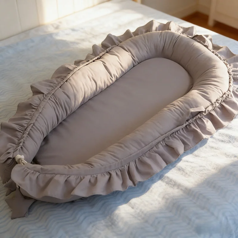 Abnehmbares Baby-Schlafnest mit Kissen, Sicherheitsbett im Bett, Wiege, Matratze, Säugling, Kleinkind, Reise-Laufstall, Kinderbett für Babybett