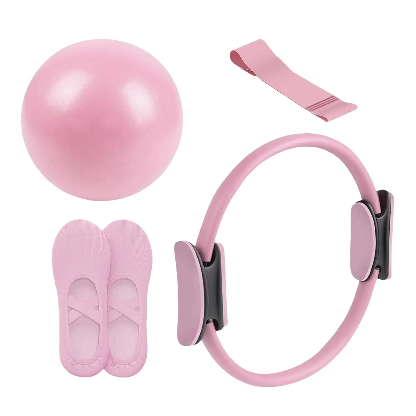 Yoga Fitness Kit mit Pilates Ring Yoga Ring Ball Figur Widerstand Band Stretching Gürtel Home Fitness Pilates Set Ausrüstung Kit