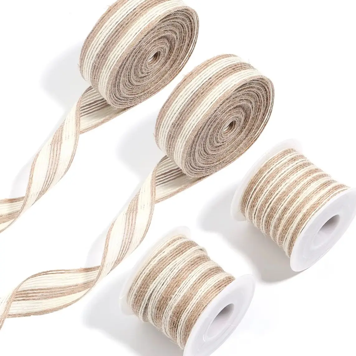 1-10 mt/los Natürliche Vintage Jute Band Weiß Rand Schnur Jute Seil Für Hochzeit Party Dekoration DIY Handwerk Weihnachten geschenk Verpackung Image