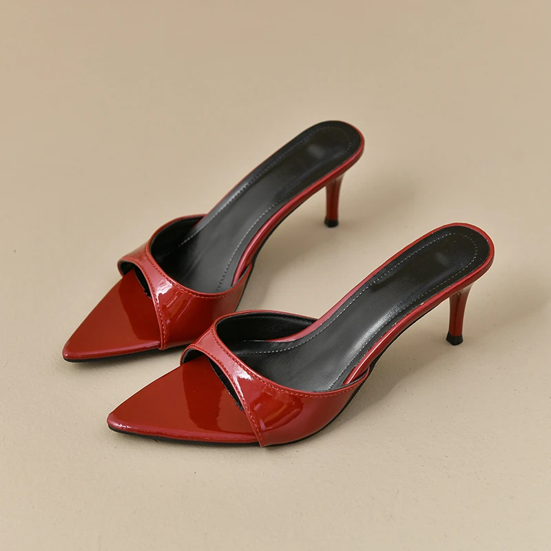 Damen High Heels Sommer Damenmode Klassische Spitze Offene Zehen Stiletto-Absätze Sexy Damen Party Sandalen Image