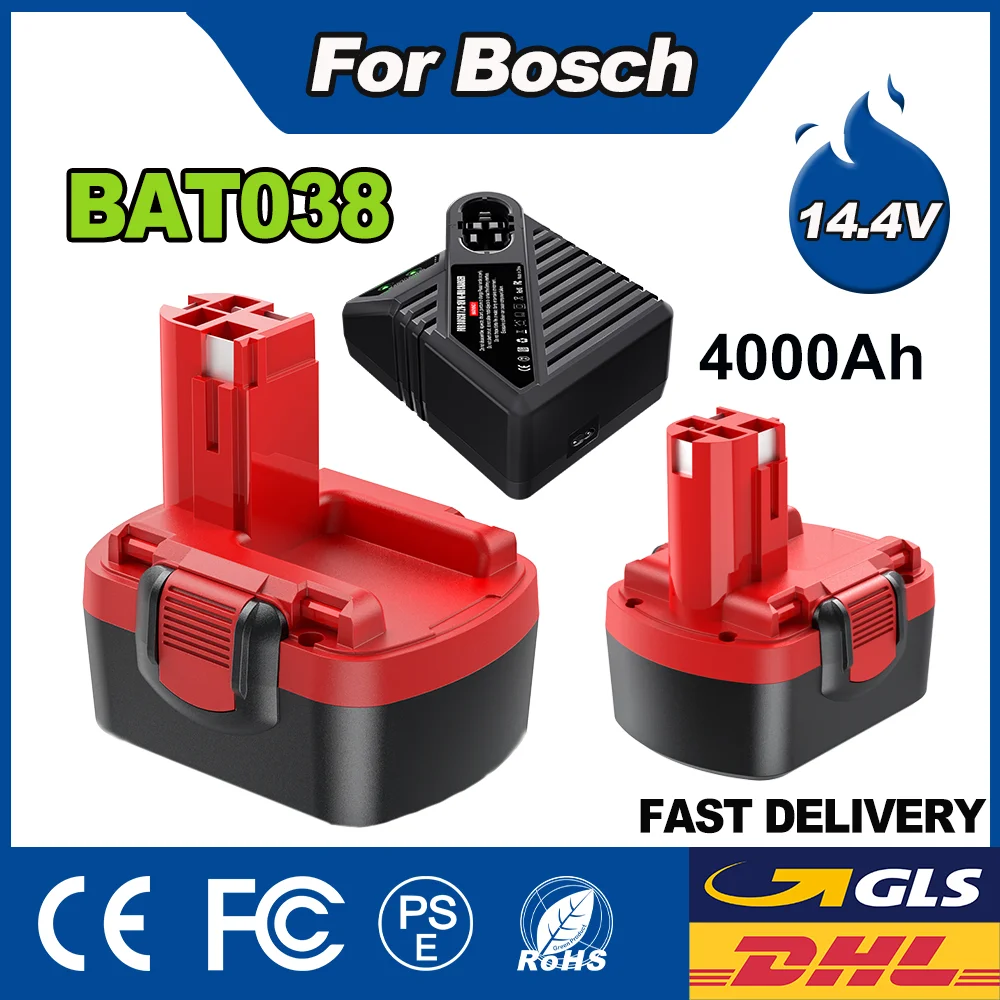 Powtree 4000 mAh Batterie Für Bosch BAT038 14,4 V NI-MH Für Bosch Batterie BAT040 BAT041 BAT140 BAT159 PSR GSR GWS GHO GDR GDS