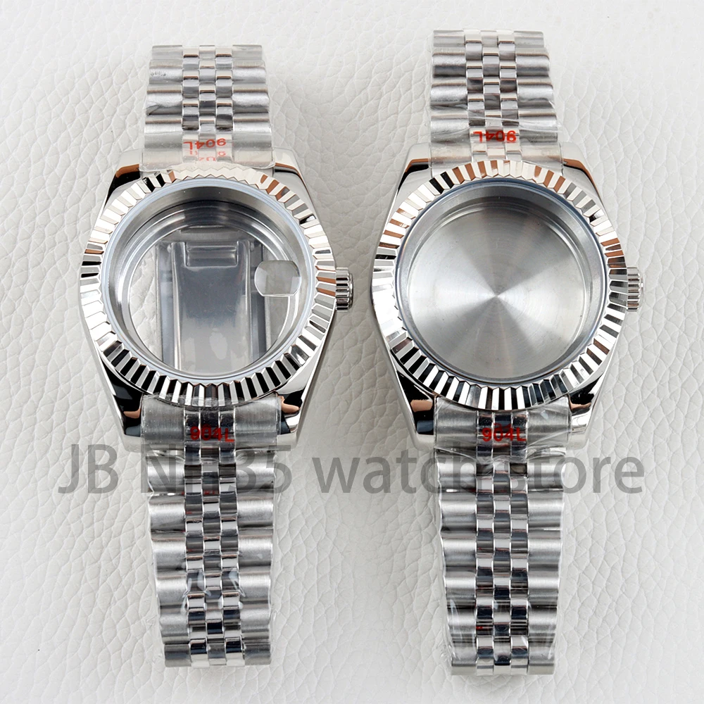NH35 Silber 36mm/39mm Uhrengehäuse 20mm Edelstahl Jubilee Armband für Datejust NH35 NH36 Uhrwerk 28,5mm Zifferblatt Uhrengehäuse Image