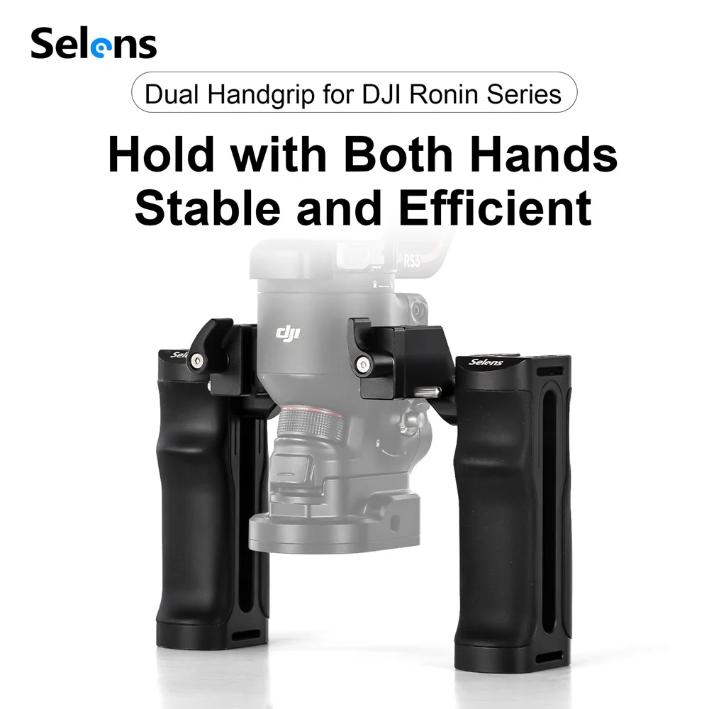 Selens Handheld-Gimbal-Stabilisator, Selfie-Stativ, hält beide Hände, stabiles und effizientes Fotografie-Zubehör mit zwei Handgriffen Image
