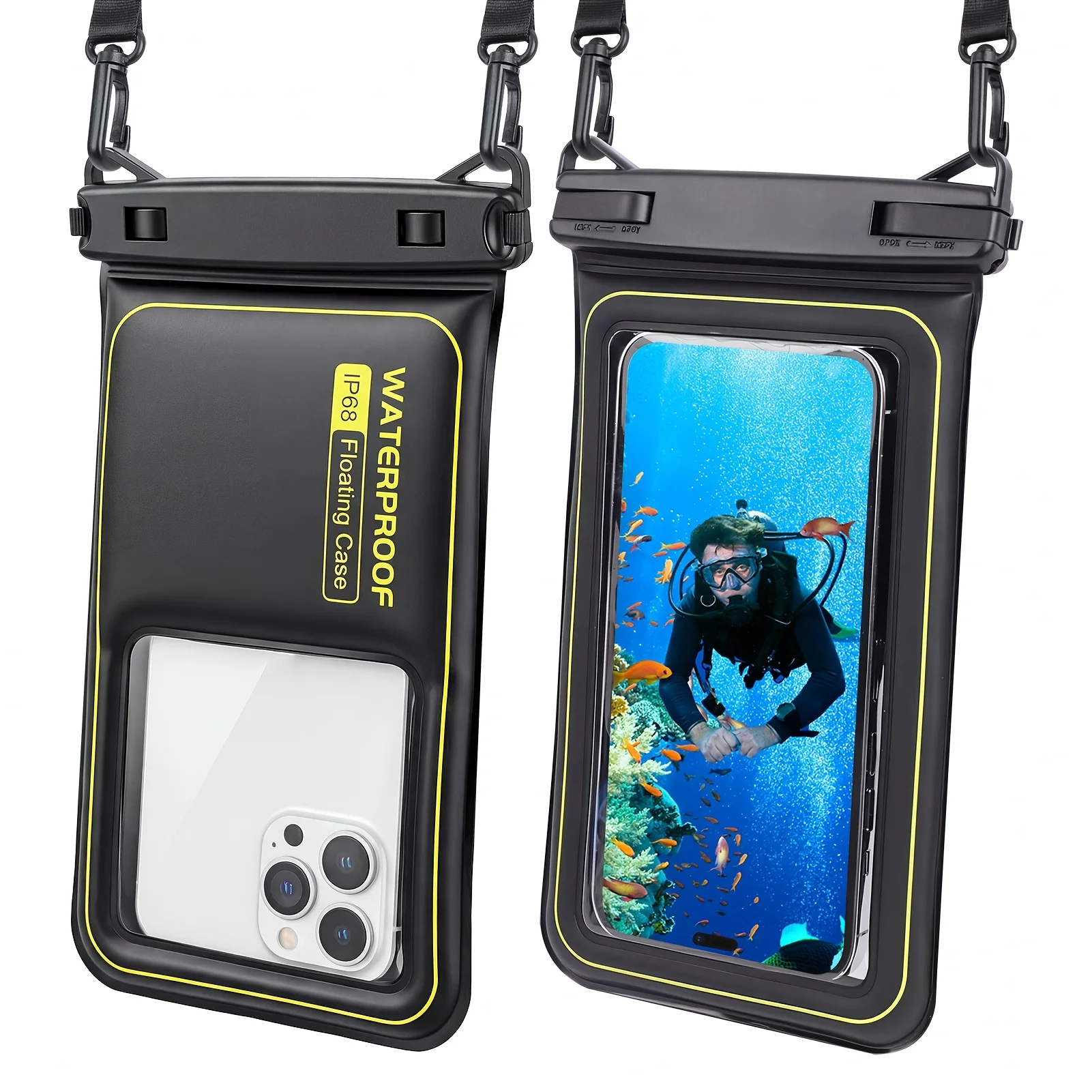Wasserdichte Handytasche - Handyhülle mit Trageschlaufe, unverzichtbar für Strand, Schwimmen, Skifahren, Rafting und Surfen Image