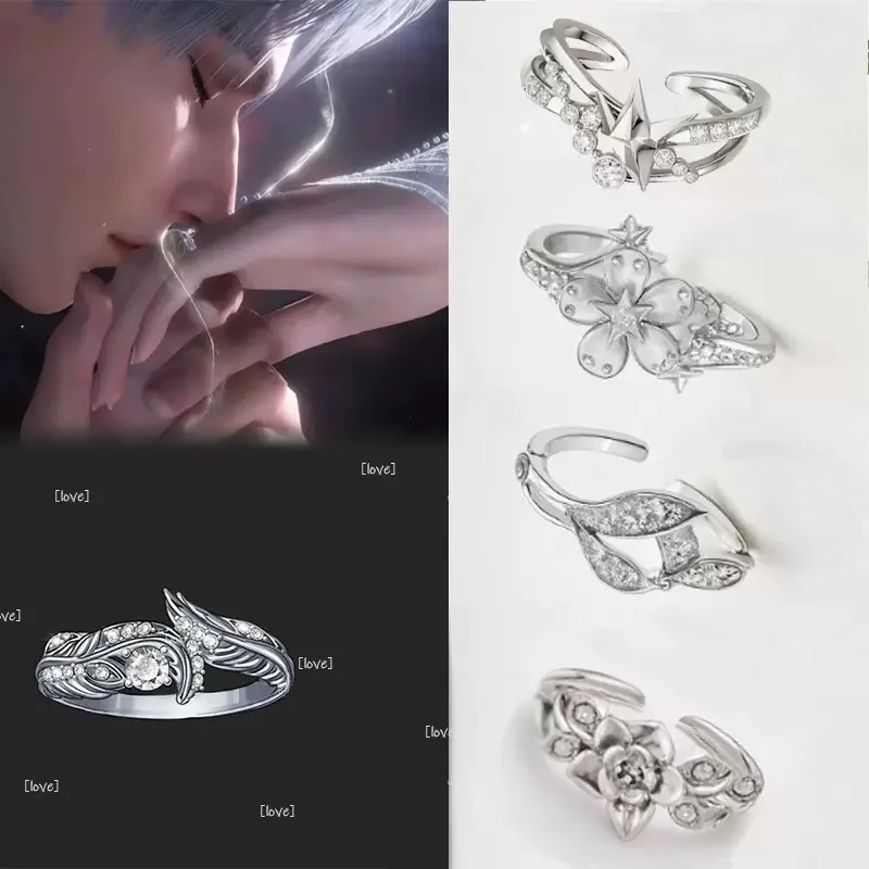 Love And Deepspace Xavier Zayne Rafayel Sylus Caleb Ehering Anime Cosplay Verstellbare Ringe Halloween Party Kostüme Requisiten Image