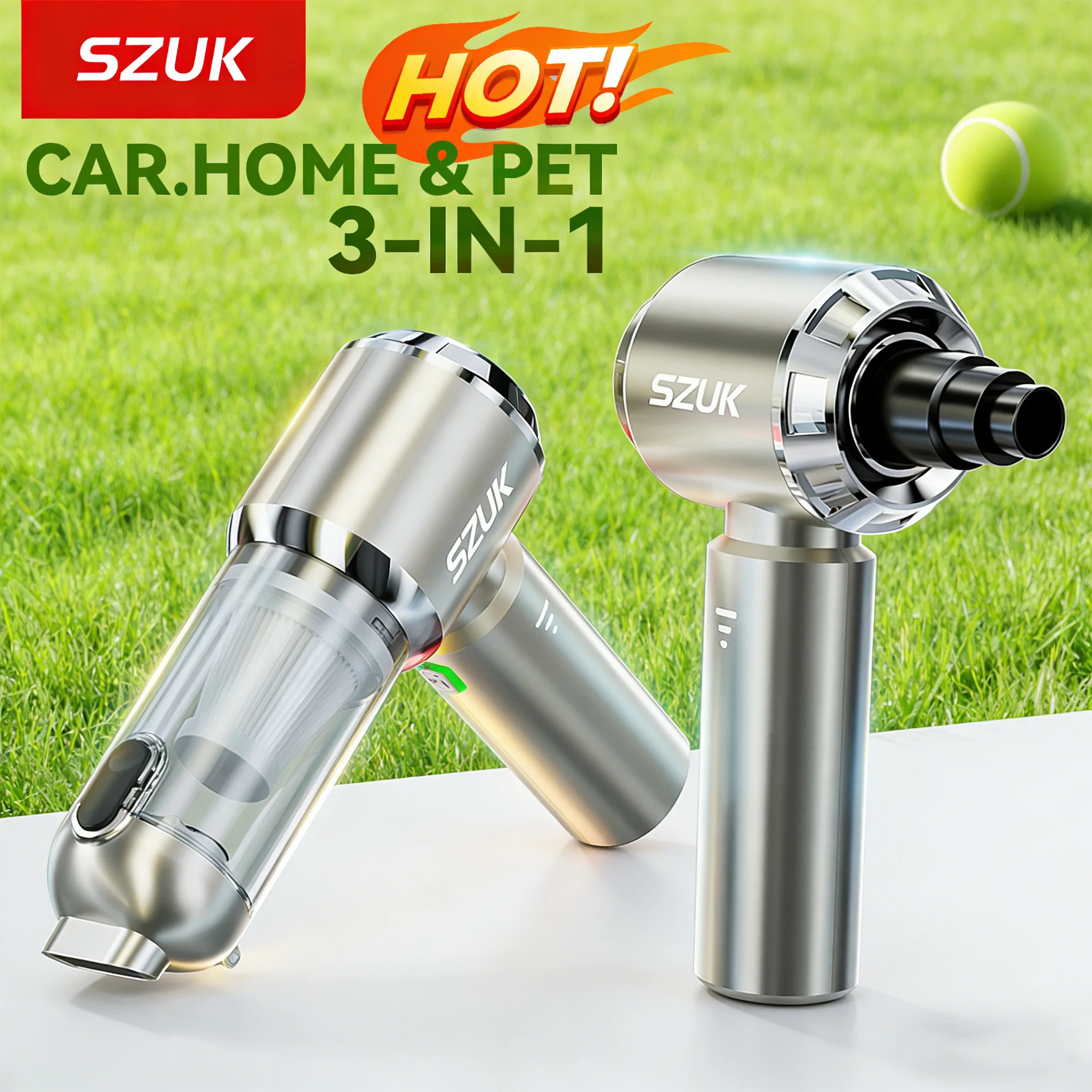 Aspirateur de voiture sans fil SZUK C012Max 18000PA, mini aspirateur, aspiration puissante, aspirateur portable à main pour voiture aspirateurs sans fil aspirateur pour voiture aspirateur maison
