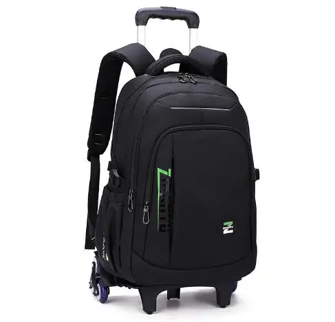 Sac à dos de chariot d'école pour garçons sac à bagages de chariot sac à dos d'école à roulettes pour adolescents garçons sac à dos d'école à roulettes sur roues