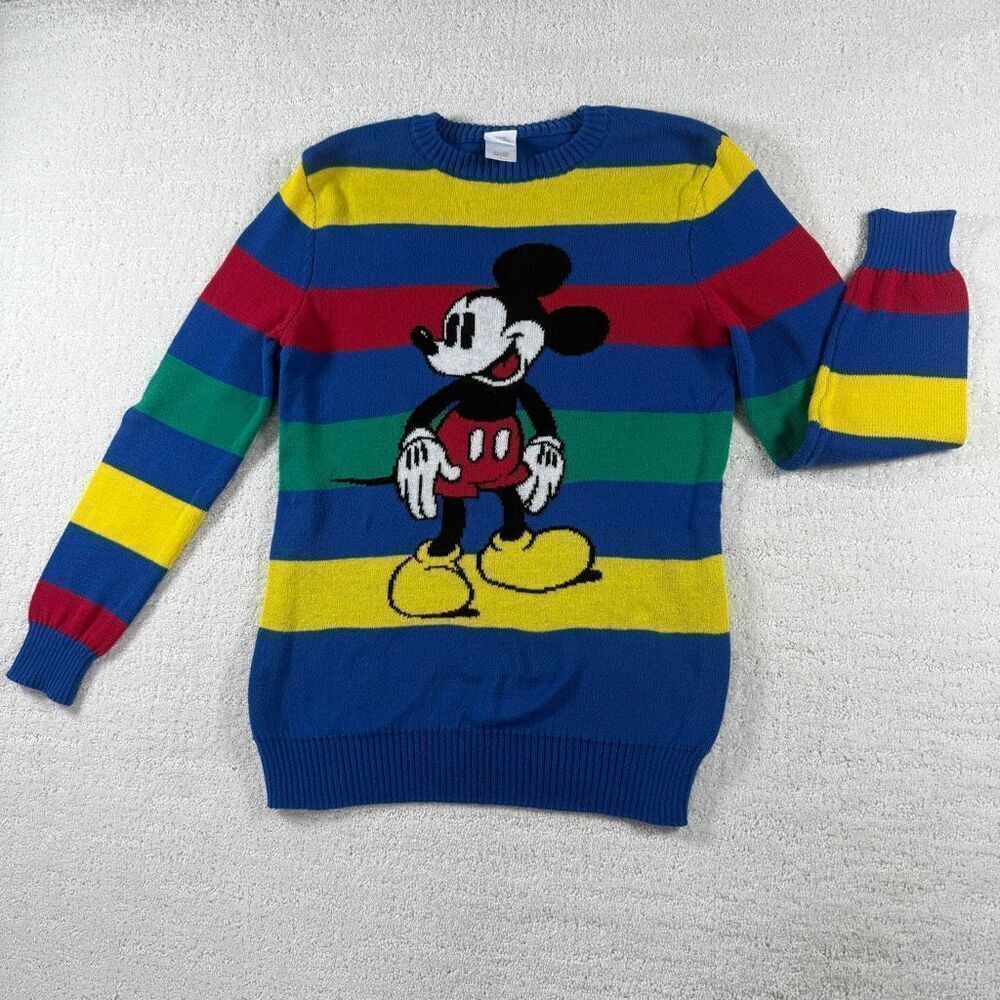 Disney Shirts & Tops | Disney 100 Target Exclusive Mickey Mouse Kids Unisex Rainbow Sweater - Big Kids | Color: Blue/Red | Size: Lg