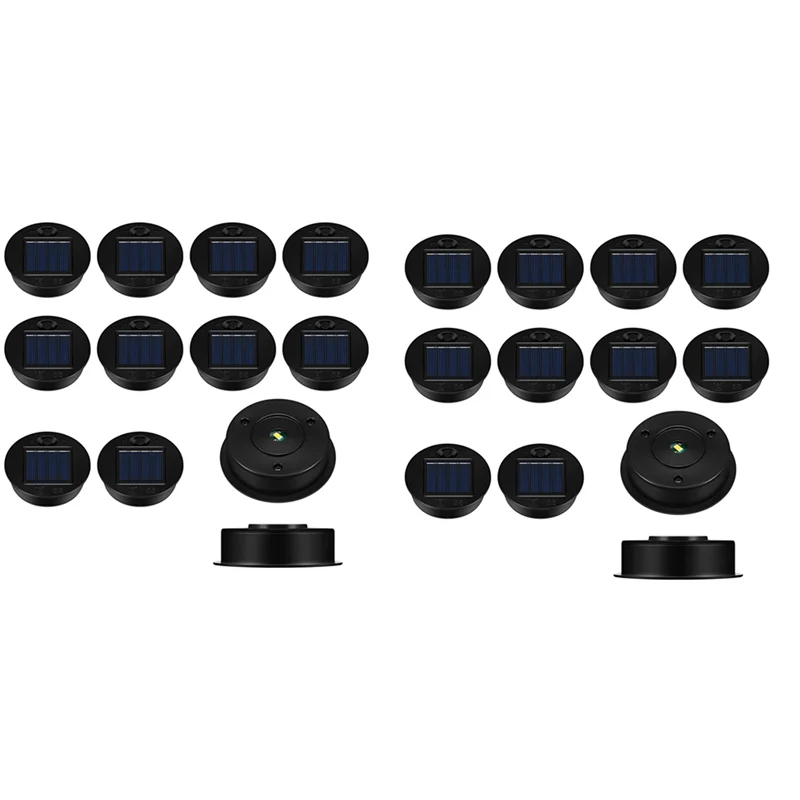 B92B-24 Pack Ersatz Solar Licht Teile Solar Licht Ersatz Tops Wasserdichte LED Solar Panel Laterne Deckel Licht Im Freien