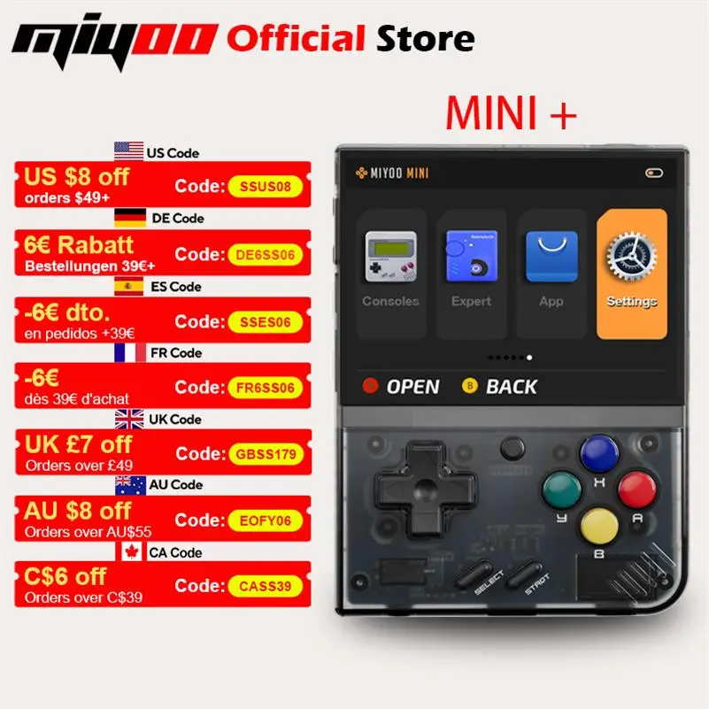 MIYOO Mini Plus Tragbare Retro-Handspielkonsole 3,5-Zoll-IPS-HD-Bildschirm Kindergeschenk Linux-System Klassischer Gaming-Emulator Image
