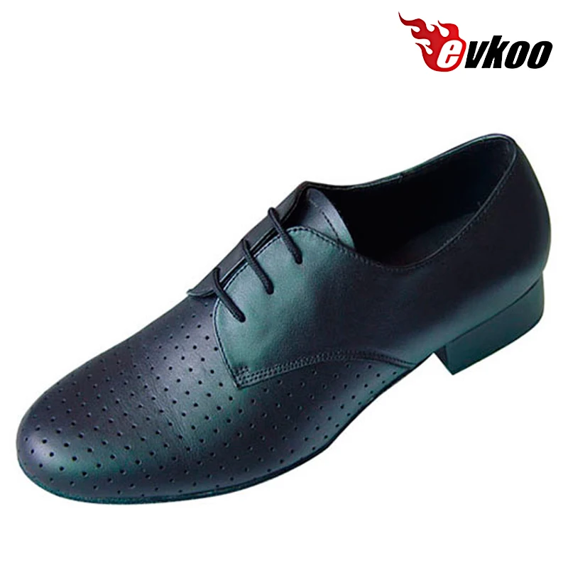 Evkoodance Schwarz Weiß Farbe Herren Modern Dance Schuhe Professionelle 2,5 cm Absatz Weiche Schuhe Aus Echtem Leder Anpassen schuh