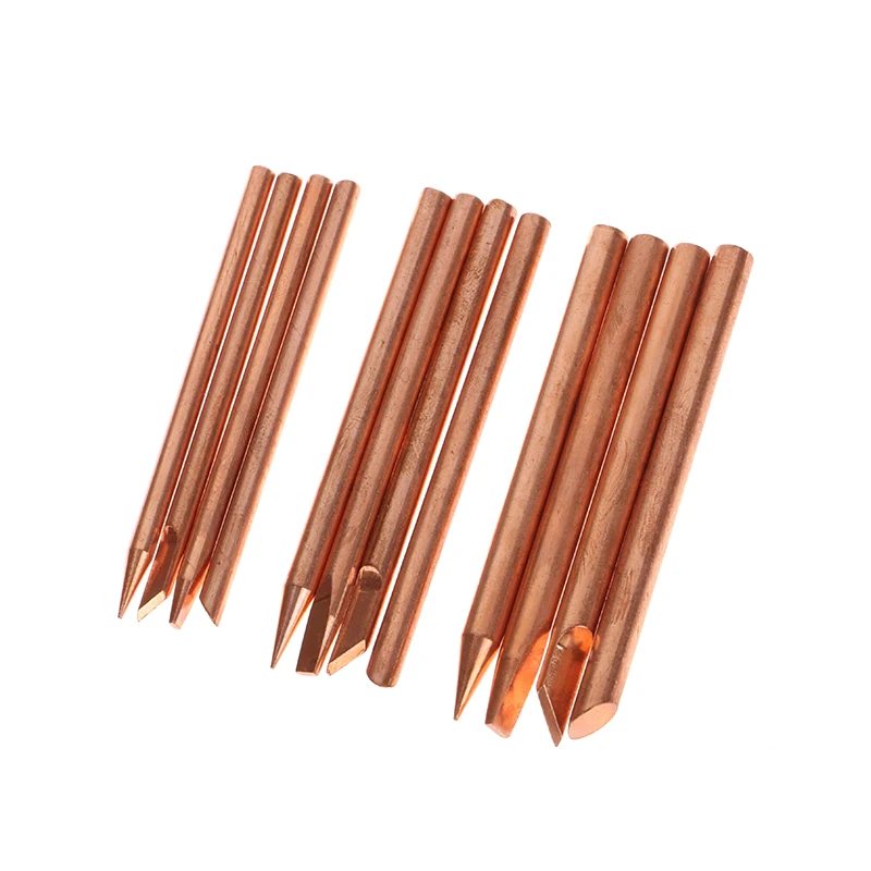 4 stücke externe Hitze Lötkolbens pitze b c d k Lötkopf aus reinem Kupfer 30w 40w 60w Ersatz spitze Schweißer Reparatur werkzeuge Image