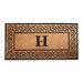 Hanna Scroll Border Monogrammed Door Mat - 30" x 48", T - Frontgate