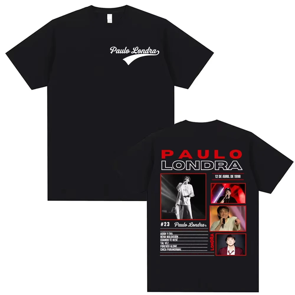 Rapper Paulo Londra Homerun Album T-Shirt für Männer und Frauen Gothic Hip-Hop Kurzarm-T-Shirt Tops Lässige Hochwertige O-Neck T-Shirts