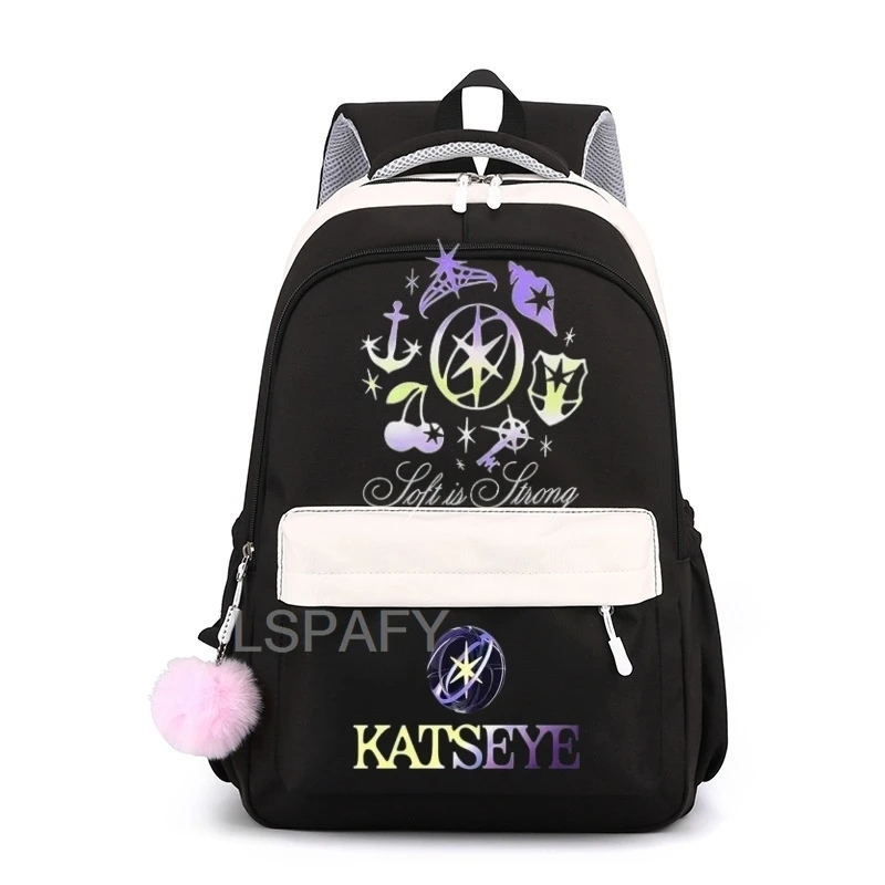 Sac à dos pour ordinateur portable Katseye Funny Teenager, sac d'école en toile cool pour femmes, sacs à dos d'étudiant de haute qualité, sac d'école tendance pour filles