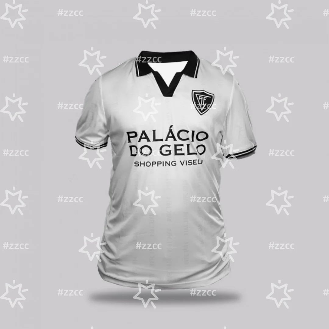 Maillot de football domicile Académico de Viseu 25-26, ensemble d'entraînement, T-shirt de sport d'été pour homme, T-shirt pour enfant, Y2K Femme ﻿
