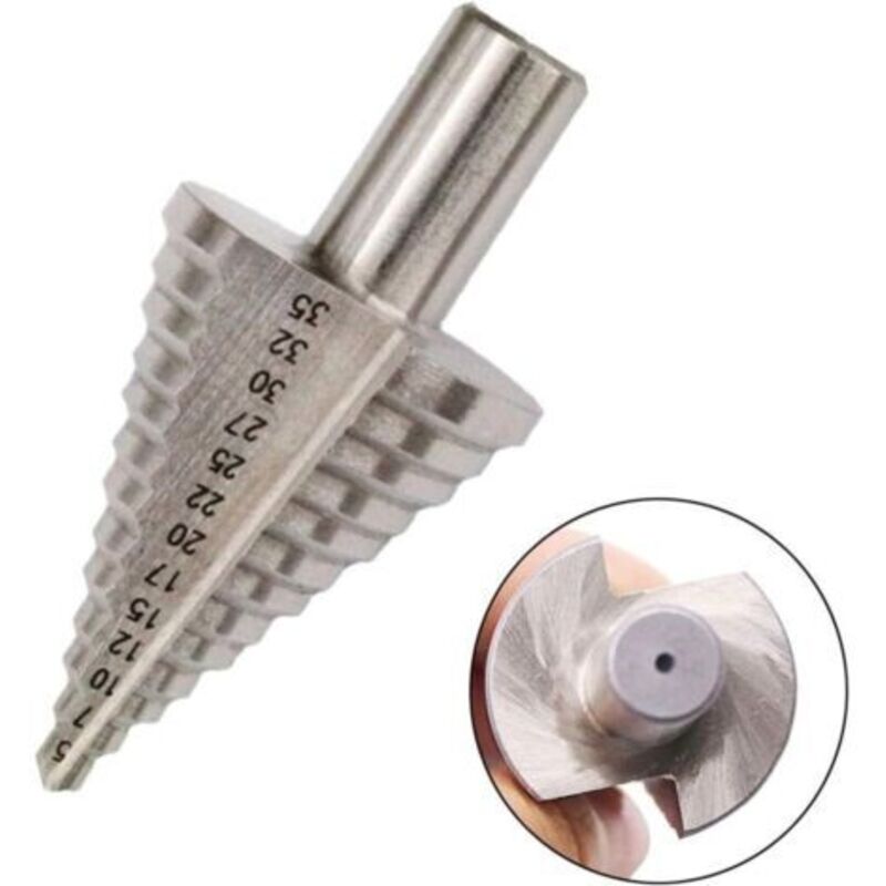 Punta Da Trapano Conica A Gradini, 13 Gradini 5 Mm 35 Mm Punta Da Trapano A Gradini Hss 4241 Punta Da Trapano A Gradini Utensile Per Forare In Titanio Con Punta Conica Ed Esagonale Kit Di Utensili Hss