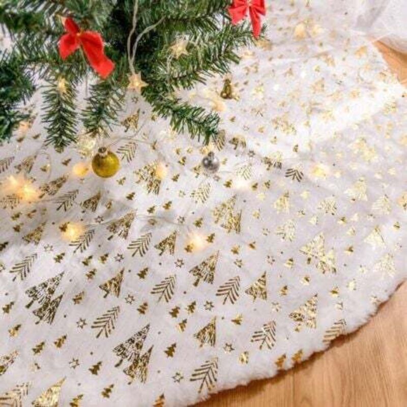 Gonna Per Albero Di Natale 90 Cm Tappetino Per Albero Di Natale, Gonna Per Albero Di Natale Grande Dorata, Copertura Per Base Dell'albero Di Natale, Gonna Per Albero (oro, 90 Cm)
