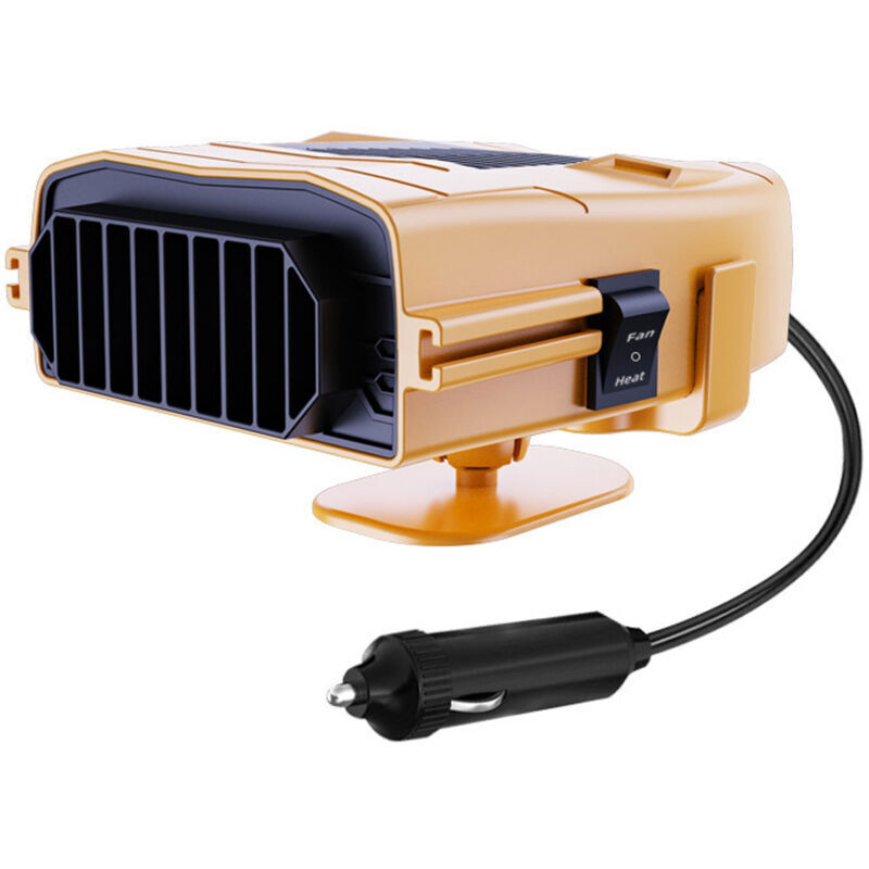Riscaldatore Per Auto Da 12 V, Sbrinatore Per Auto, Rotazione Di 360°, Riscaldatore Per Auto A Doppio Scopo, Sbrinatore Giallo, Modello Di Riscaldatore Per Cruscotto Da 12 V