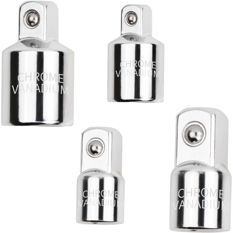 Adattatore Per Bussola Da 4 Pezzi, Adattatore Per Bussola A Cricchetto, Da 1/4" A 3/8", Da 3/8" A 1/4", Da 3/8" A 1/2", Adattatore Per Bussola Da 1/2" A 3/8", Set Di Incrementi E Riduttori Da 1/2" A 3