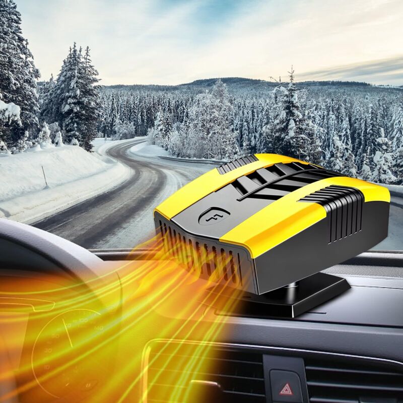 Riscaldatore Per Auto, Riscaldatore Portatile Per Veicoli Da 12 V, Riscaldatore Per Auto Che Si Collega All'accendisigari, Sbrinatore Per Parabrezza 2 In 1, Sbrinatore Per Finestrini Per Auto, Suv E C