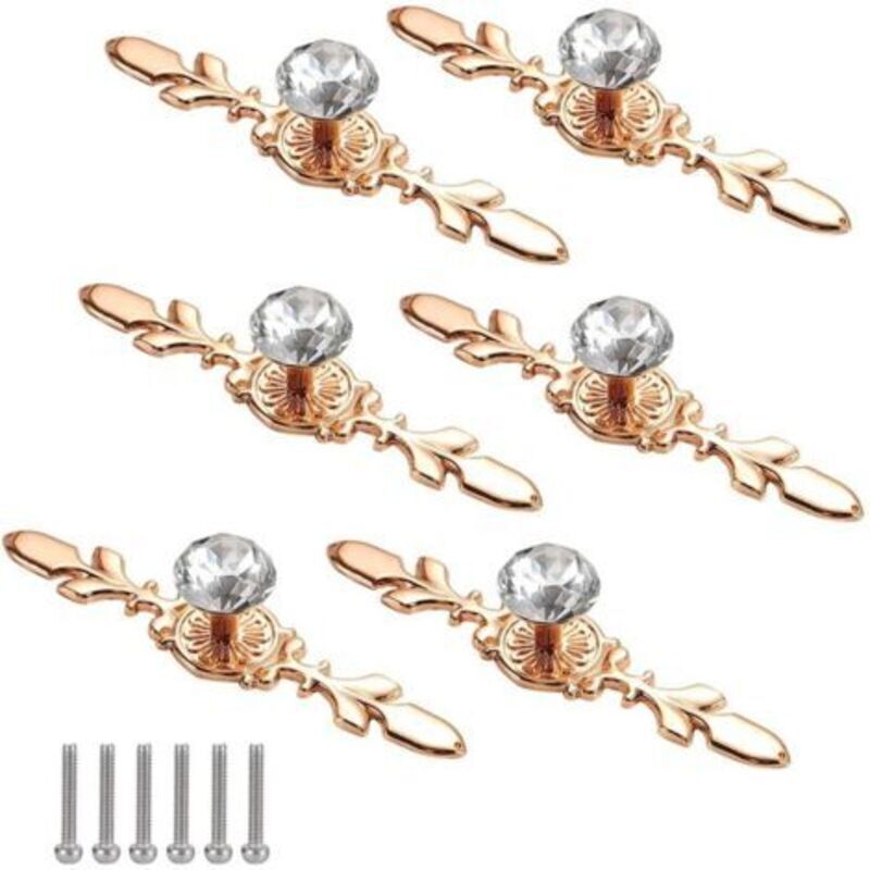 Pezzi Di Pomelli Per Porte Con Diamanti, Pomelli Per Porte In Cristallo Dorato, Pomelli Per Mobili In Cristallo, Maniglie Per Mobili Con Diamanti, Pomelli In Cristallo Con Diamanti Per Decorazione
