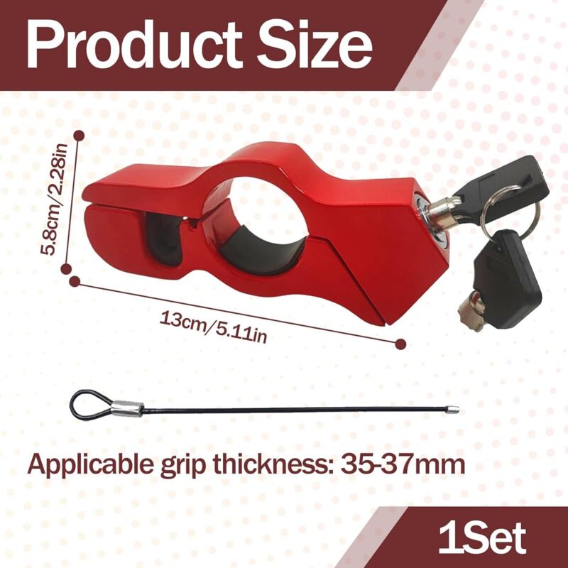 Lucchetto Per Moto, Lucchetto Per Casco Da Moto, Accessorio Per Moto, Lucchetto Di Sicurezza, Lucchetto Per Scooter, Ciclomotore, Scooter, Bicicletta, Atv, Moto Da Cross