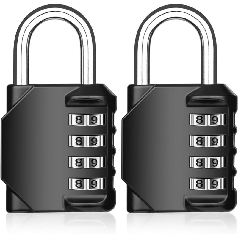 Lucchetto A Combinazione, Lucchetto A Combinazione A 2 Pezzi, Lucchetto A 4 Cifre, Lucchetto Resettabile Per Palestra, Lucchetto A Combinazione Resistente Alle Intemperie Per Porte Di Scuole E Recinzi