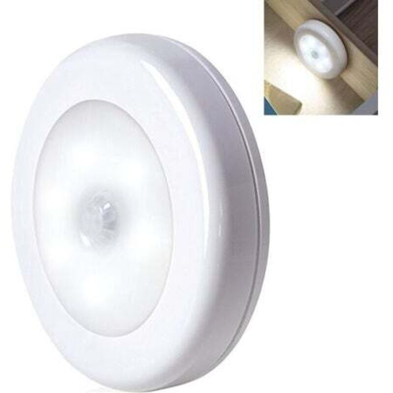 Luce Con Sensore Di Movimento, Luce Led Con Sensore Di Movimento, Luce Per Armadio, A Batteria (batteria Non Inclusa), Luce Led Per Armadio, Scaffale, Ingresso, Garage, Cucina, Corridoio - (bianca)