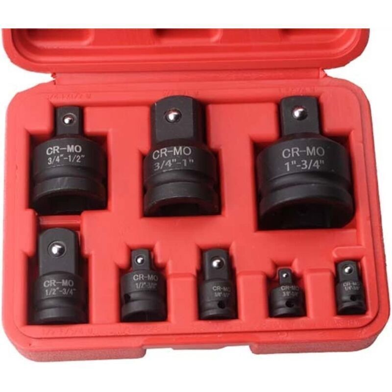 Set Di Riduttori Per Cassetta Degli Attrezzi: Adattatori Per Bussole A Impatto Da 1/2 A 3/8, Da 3/8 A 1/4 E Da 3/4 A 1/2 Per Auto E Biciclette (set B)