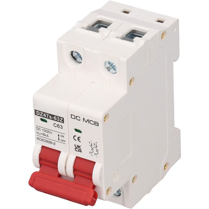 Sunxury, Interruttore Automatico Solare Impermeabile Ip65 2p 1000v 63a 6ka Interruttore Automatico In Miniatura Cc Interruttore Automatico Solare Cc Installazione Su Guida Din Interruttore Di Disconne
