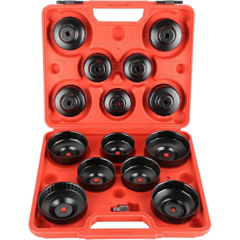 Set Di 14 Chiavi Per Tappi Filtro Olio, 65-100 Mm, Chiave Per Filtro Olio, Utensile Meccanico