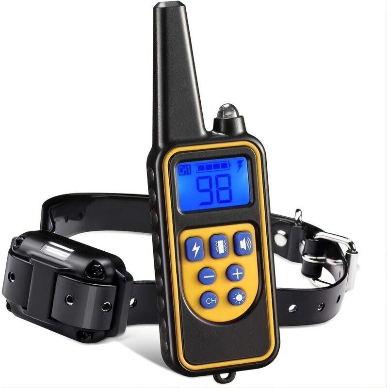 Collare Per Addestramento Cani, Collare Elettrico Ricaricabile Per Cani, Collare Per Addestramento Cani Con Vibrazione, Suono, Scossa Statica E Modalità Luce, Impermeabile Ipx67, Adatto A Tutti I Cani