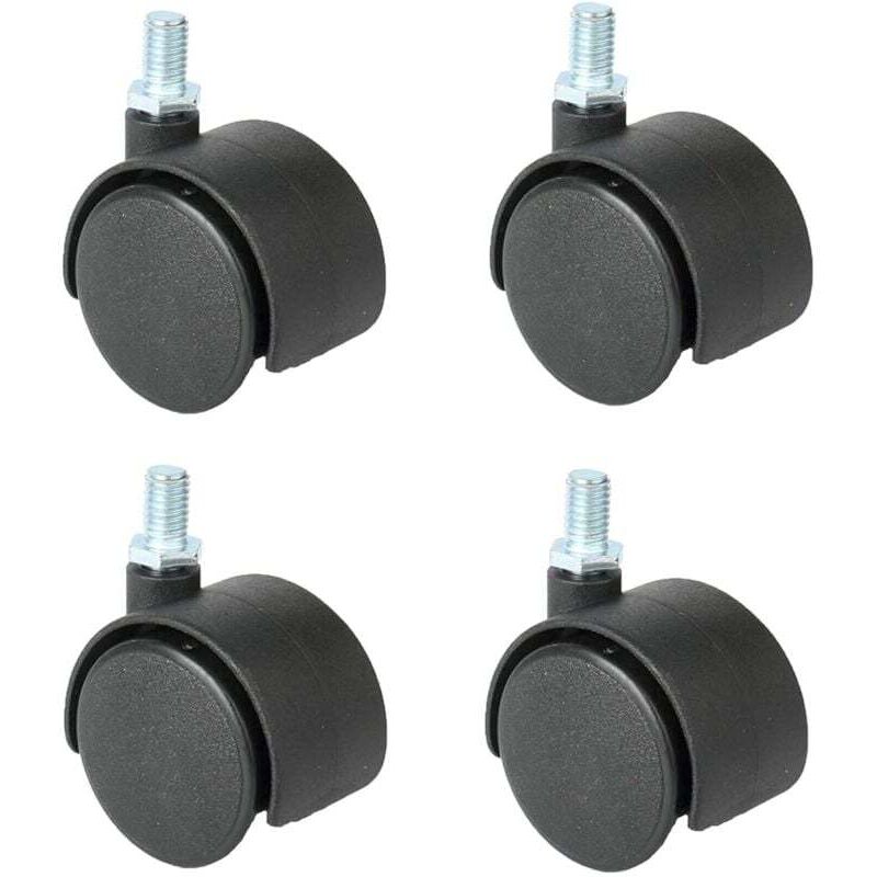 Rotelle Girevoli Per Sedia Ulisem, Rotella Da 48 Mm, Rotella Girevole Di Ricambio, Rotella Girevole Per Ufficio, Confezione Da 4 Con Freno (colore: Nero, Dimensioni: Girevole Da 2 Pollici)