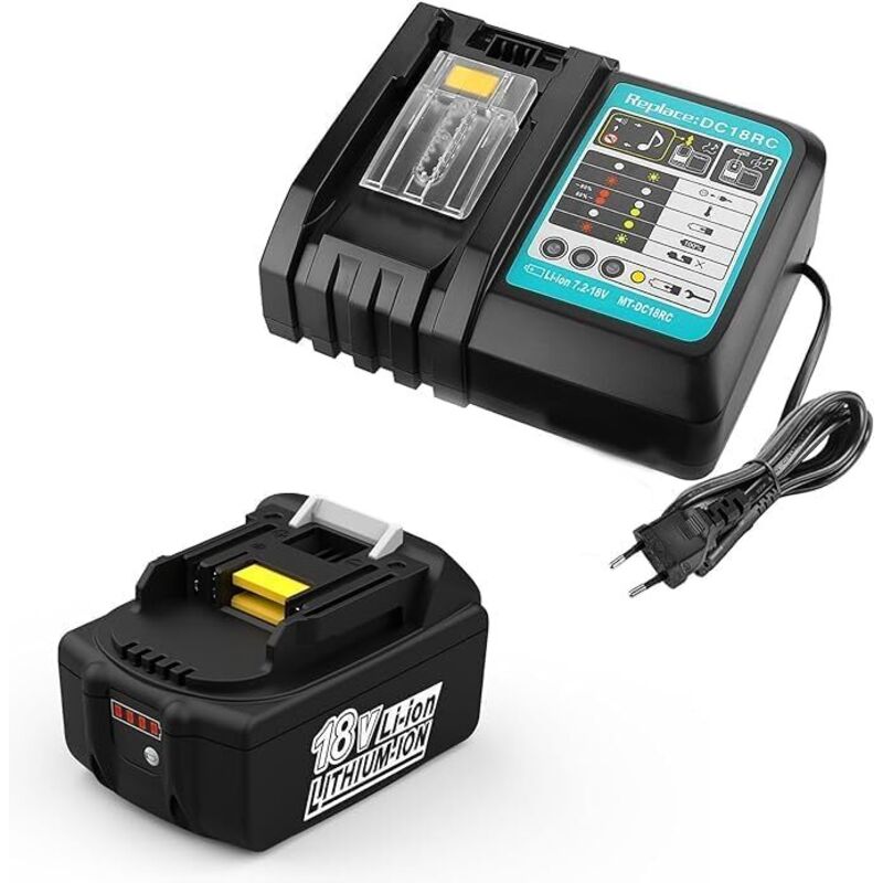 Batteria Sostitutiva Da 5,5 Ah 18 V Per Batteria Makita 18 V Bl1855 Bl1850 Bl1850b Bl1840 Bl1830 Con Caricabatterie Sostitutivo 14,4 V 18 V Per Makita Dc18rc Compatibile Con Batteria Makita 18 V