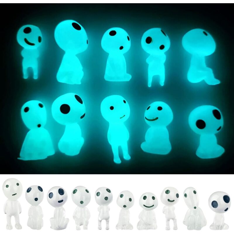 10 Bambole Elfo Della Foresta, Elfo Lunare Neonato Con Luce, Principessa Fantasma Elfo Con Luce, Bambola Elfo Dell'albero, Micro Elfo Con Luce, Mini Elfo Del Giardino, Resina