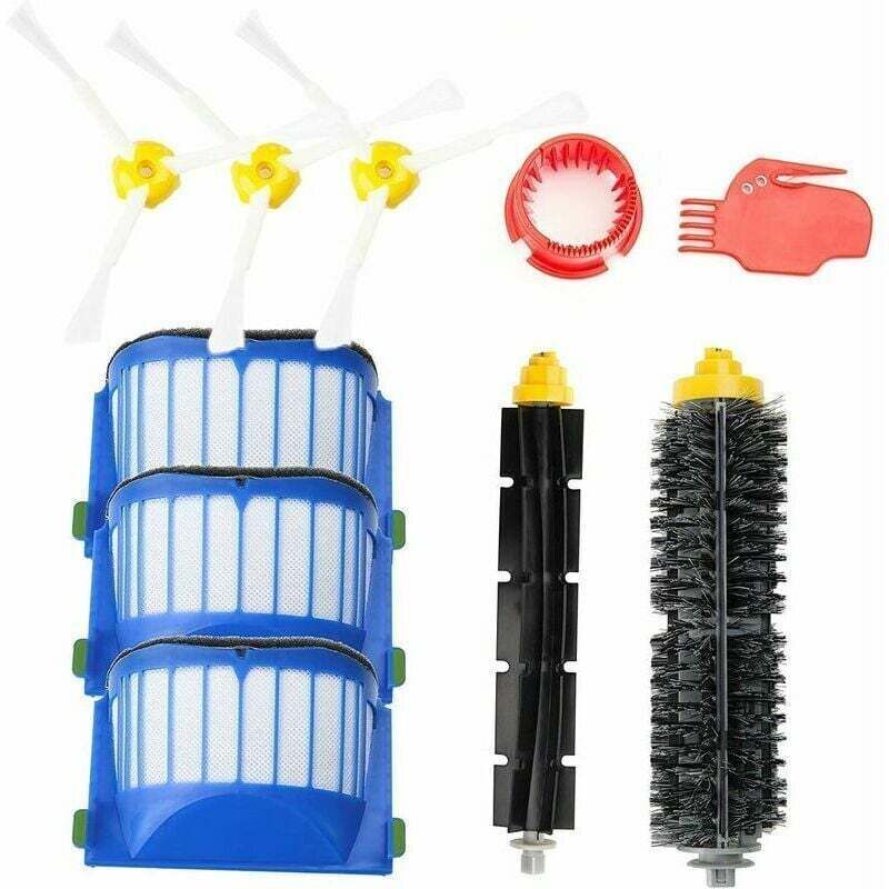 Accessorio Per Kit Di Manutenzione Irobot Roomba Serie 600 Con Spazzole E Filtri Per, Kit Di Ricarica Per Roomba Serie 600 605 610 612 615 620 630 645 650 660 670 675 680 681 695 696. Kit Da 10 Pezzi