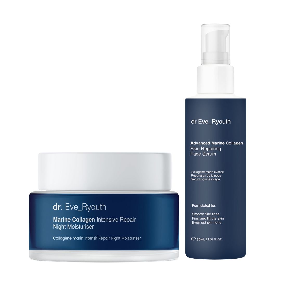 Dr. Eve_Ryouth Siero avanzato al collagene marino + crema notte ripara